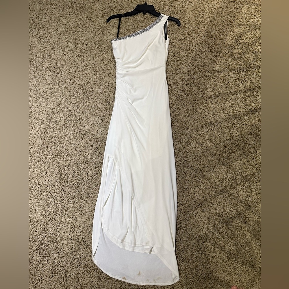 Laundry by Shelli Segal White One Shoulder Dress (Size: 0)